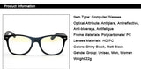 Eyeglasses  Blue Coating Anti UV